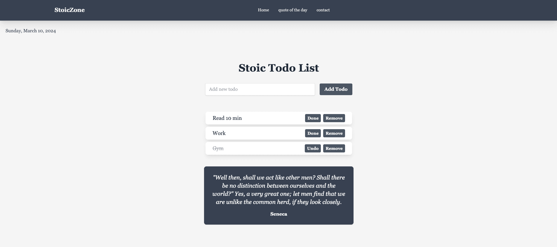 Stoic Todo List